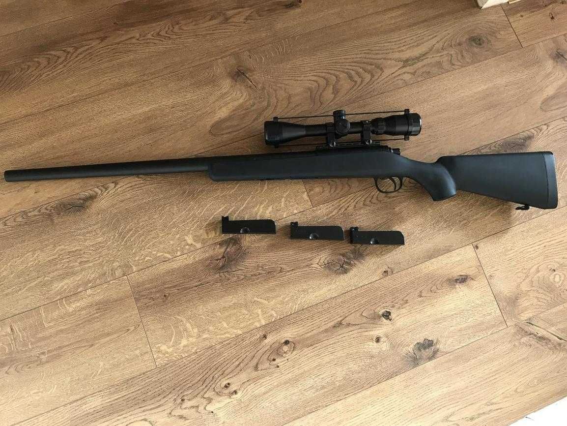 Pusca Airsoft Sniper PUTERE MAXIMA 6,3J Manuala 6mm Luneta+Bile
