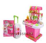 Bucatarie copii 3in1 tip gentuta,sunete+lumini,chiuveta+accesorii