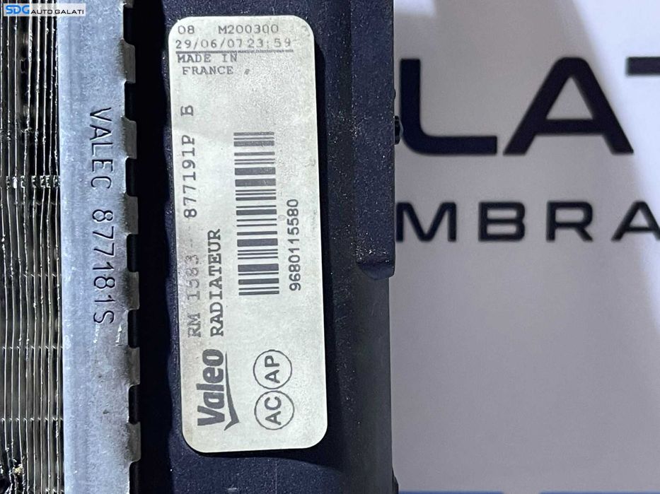 Radiator Apa Peugeot 207 16 16V 2006 - 2015 Cod 9680115580