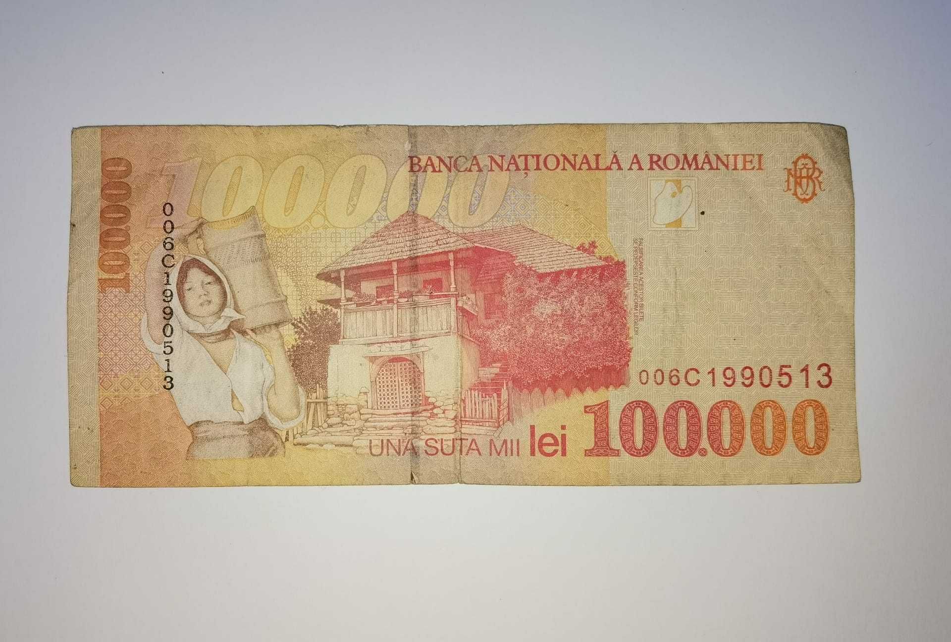 Vand bancnota 5000 lei din 1998 cu seria 001A