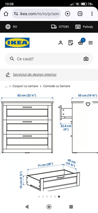 Comoda sertare Ikea