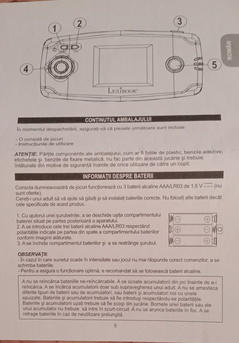 Vand joc/consola portabila Lexibook