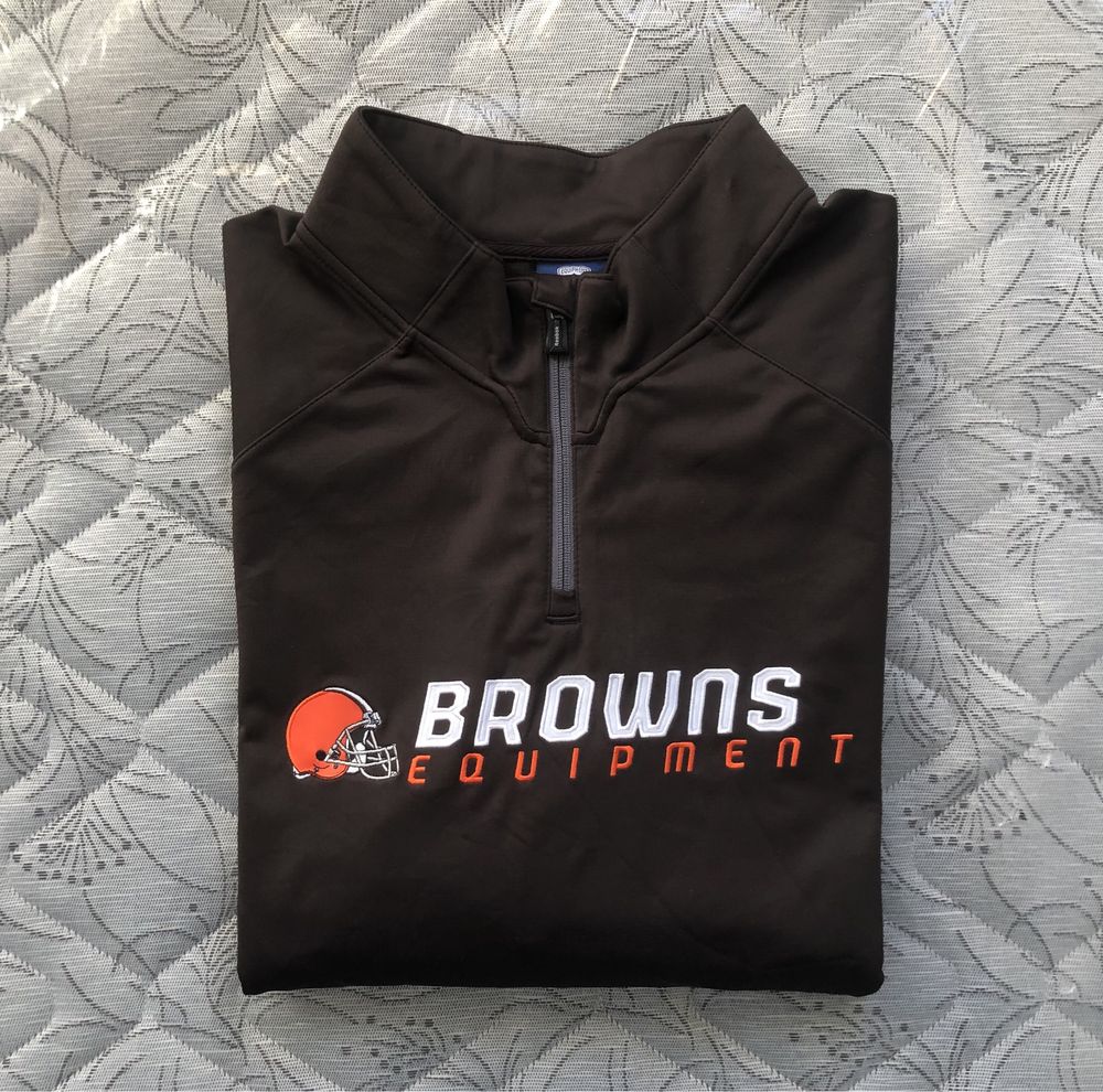 3XL - Reebok NFL Cleveland Browns Half Zip SoftShell - р.3ХЛ