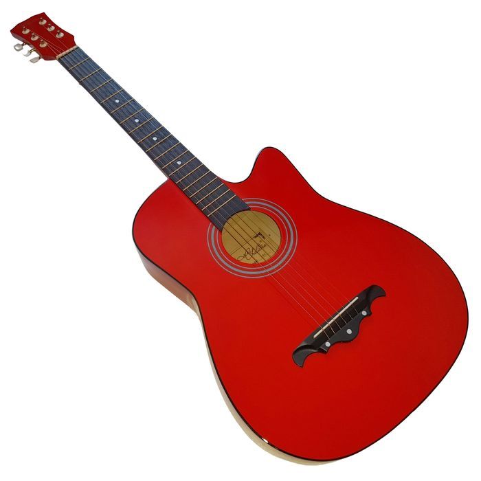 Chitara clasica lemn IdeallStore®, Red Raven, 95 cm, Cutaway, rosie