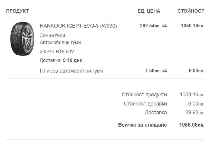 Гуми Зимни Hankook Winter i CEPT evo3 235/45/18 DOT 3121