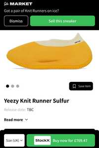 Adidas Yeezy runner sulfur