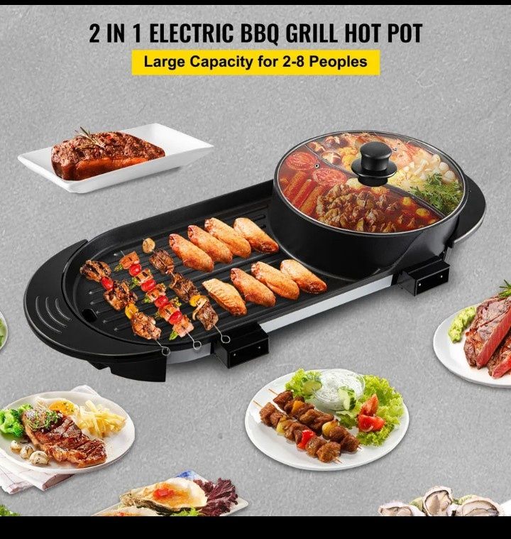Grill gratar electric 2200 watti barbecue nou sigilat