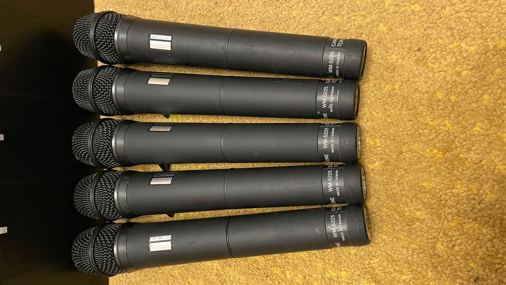 5x TOA WM-5225 wireless microfoane + Recivere sistem conferinta boxe