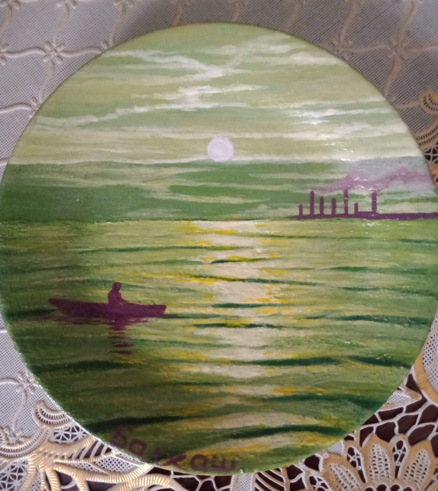 Продам сувенирные тарелки с изображением озера Балхаш