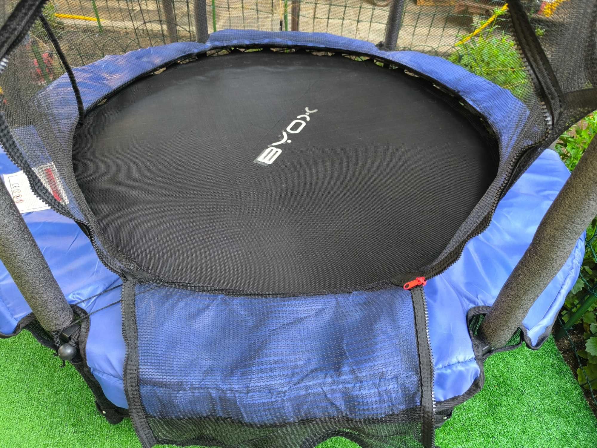Батут с вътрешна мрежа Byox 140 cm, син