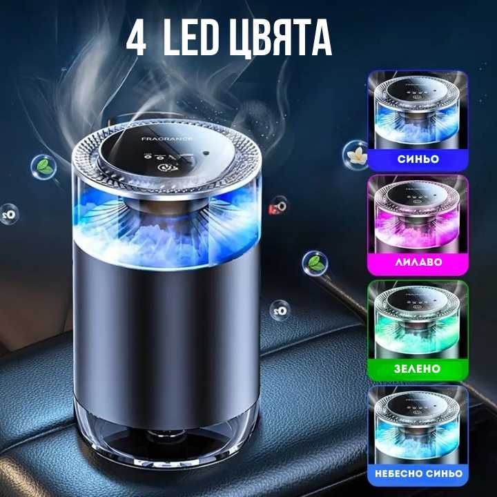 AromaDrive Луксозен ароматизатор за кола с LED светлина