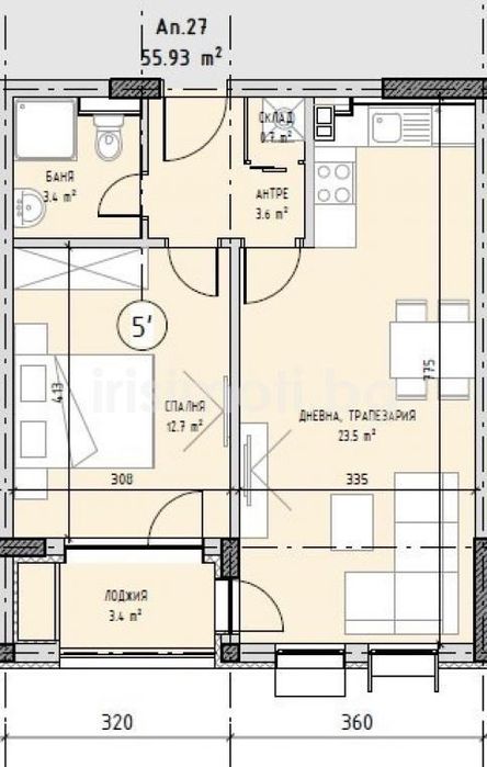 Продава се Двустаен апартамент в София, Малинова долина - 73 кв.м за 1607 €/кв.м - Снимка #7