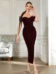 Rochie eleganta cu crepeu