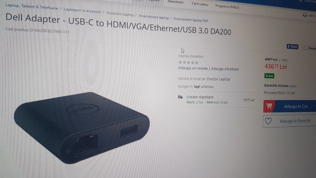 DELL Universal Adapter model DA100 si DA200