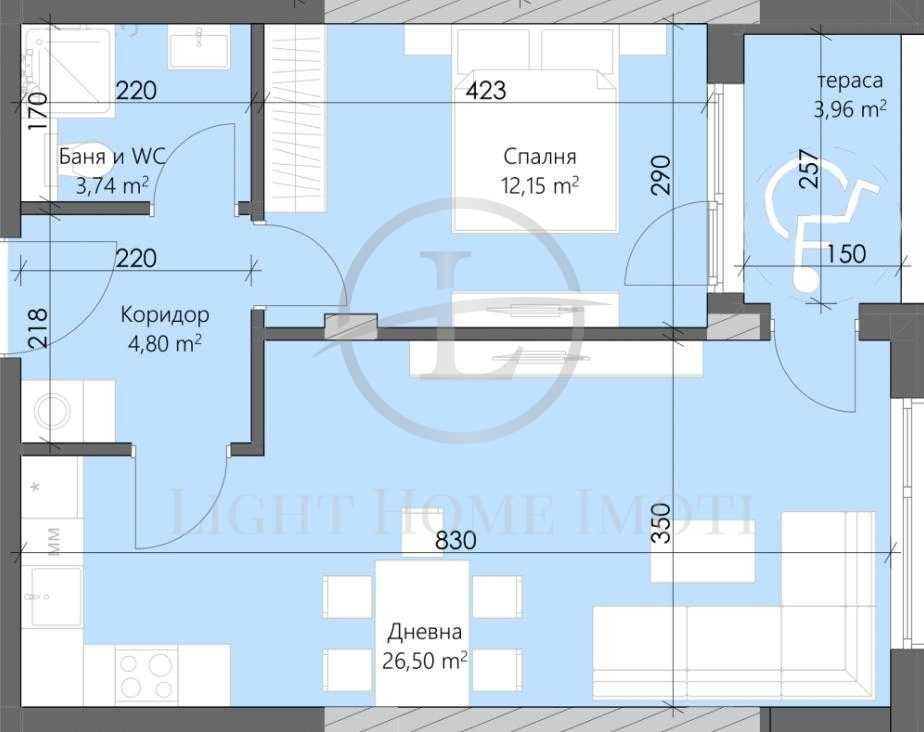 Реф. 2471 Двустаен Апартамент с АКТ 14 / Кършияка