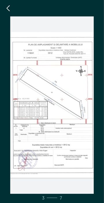 Inchiriez teren 3512mp intravilan DN3 Pantelimon Str Plantelor