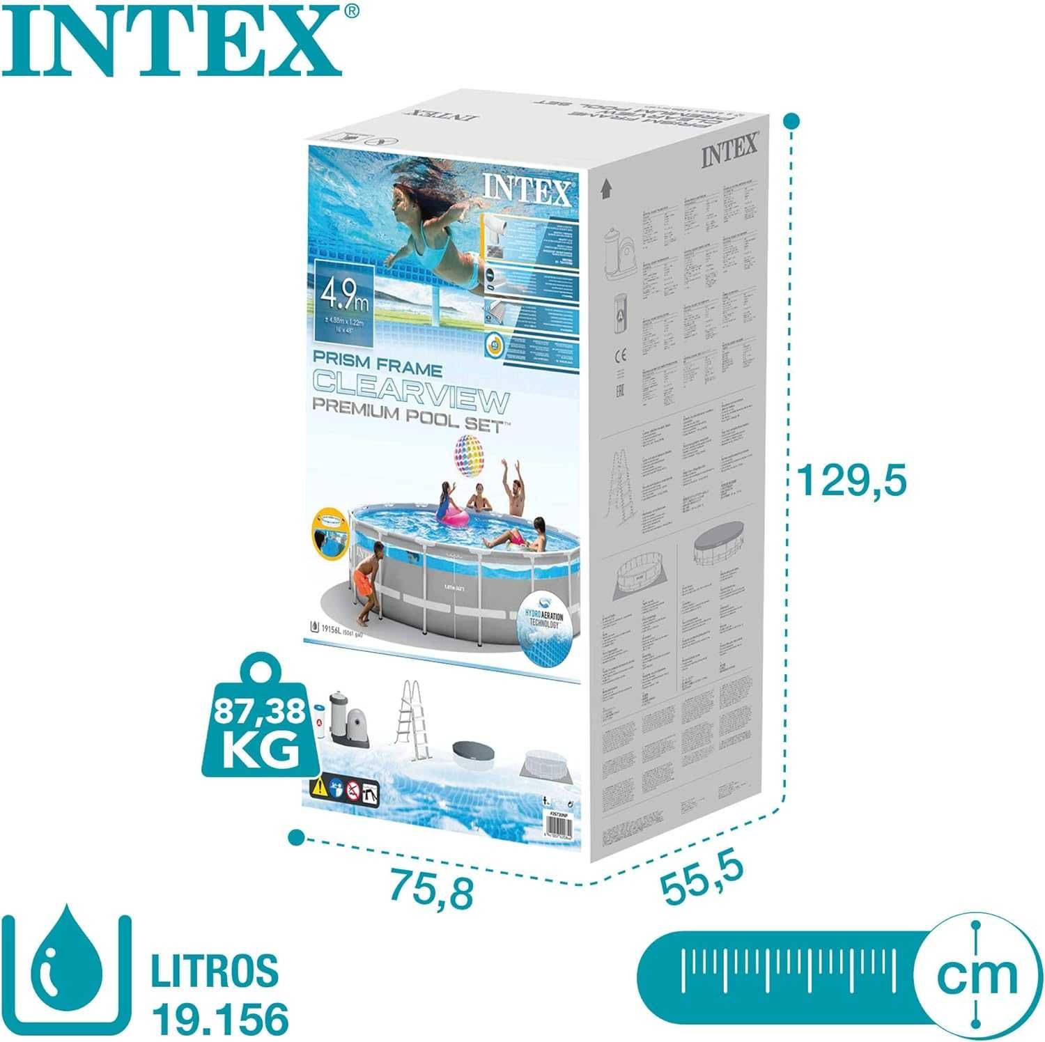 Пълен комплект Басейн с тръбна конструкция Intex  Ultra XTR 488x122cm