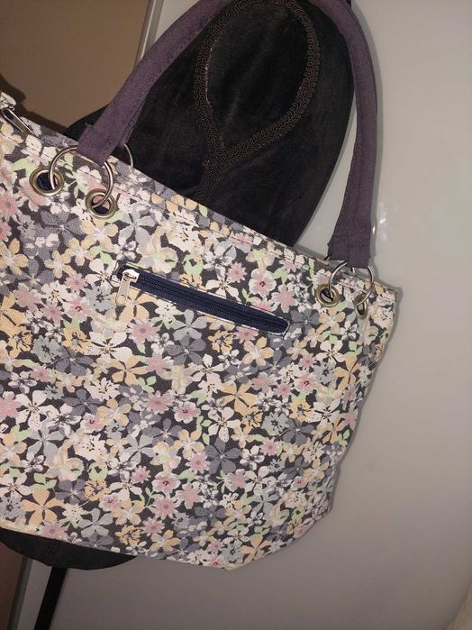 GEanta superba de shopping imprimeu floral