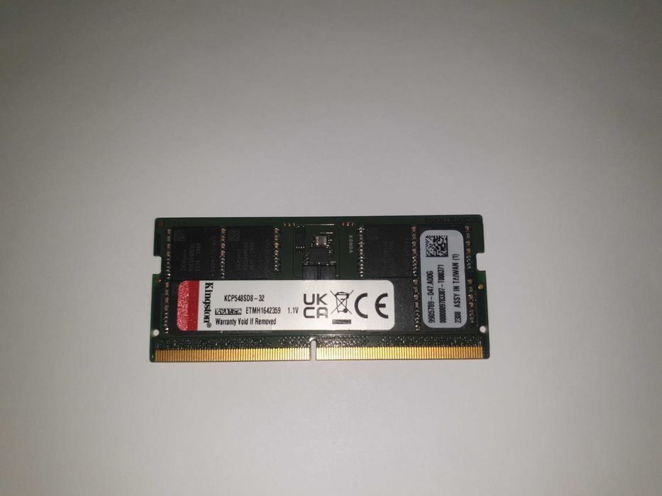 Memorie Laptop Kingston 32GB DDR5 4800Mhz CL40 PC5-38400 KCP548SD8-32
