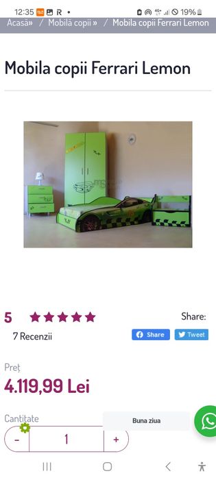 Mobilier complet camera copii