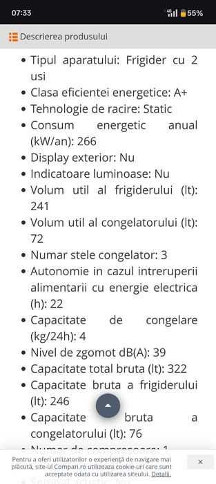 Canapea sau Canapea+ Frigider