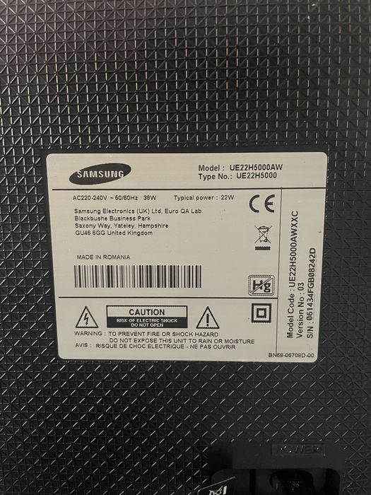 Televizor Samsung 22 model UE22H5000AW