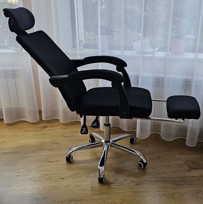 Scaun de birou directorial ergonomic cu tetiera cu suport lombar