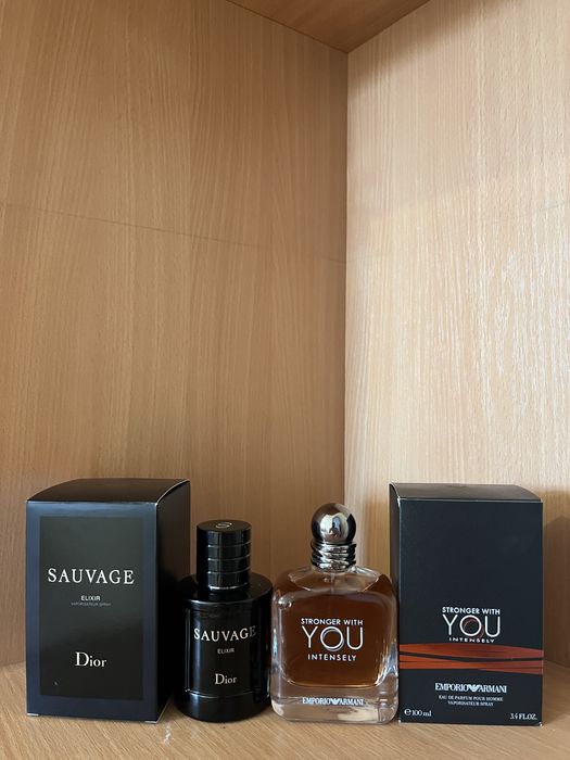 Armani Stronger With You Intensely и Dior Sauvage Elixir