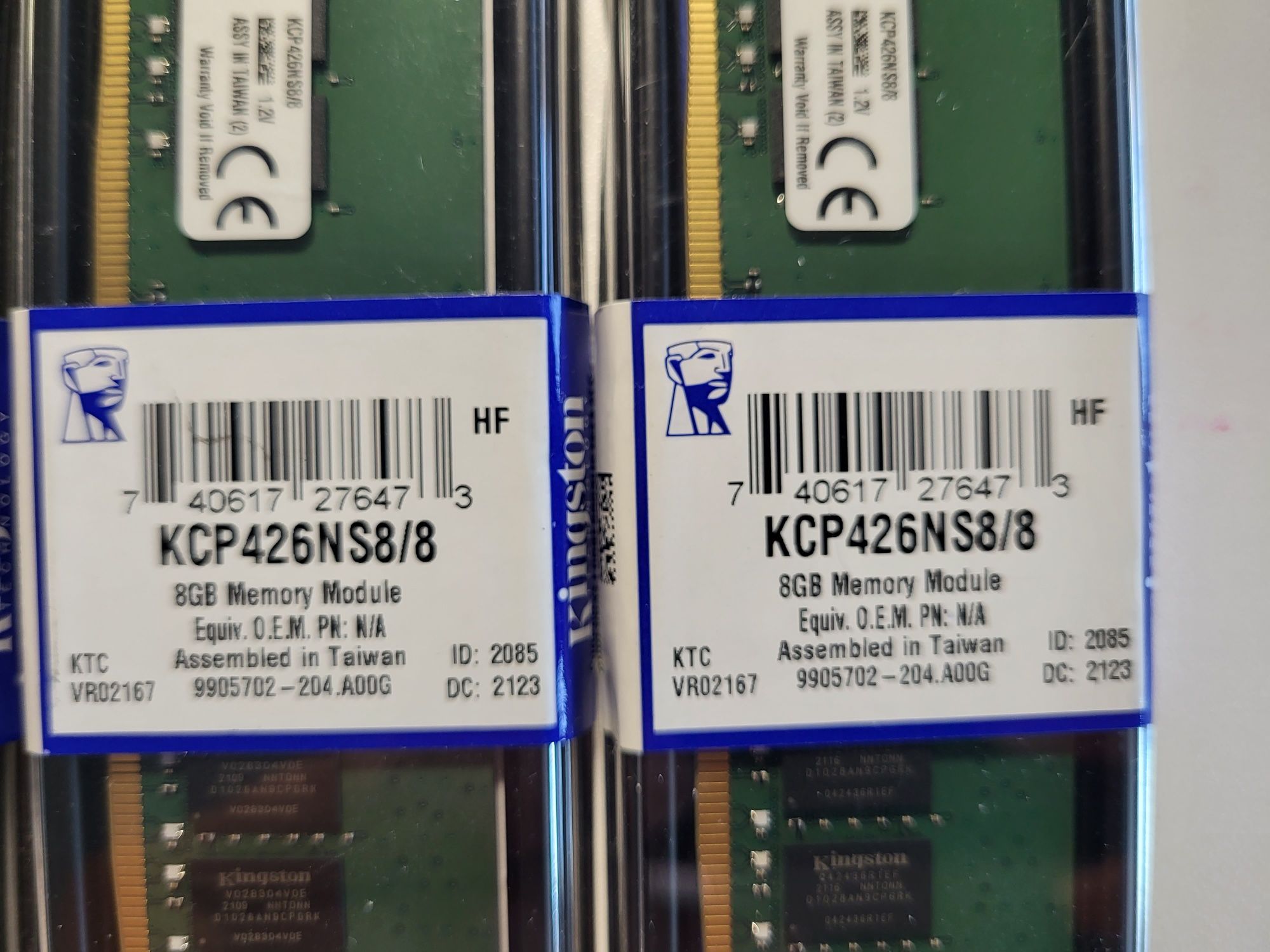 Memorii RAM desktop DDR4 Kingston OEM