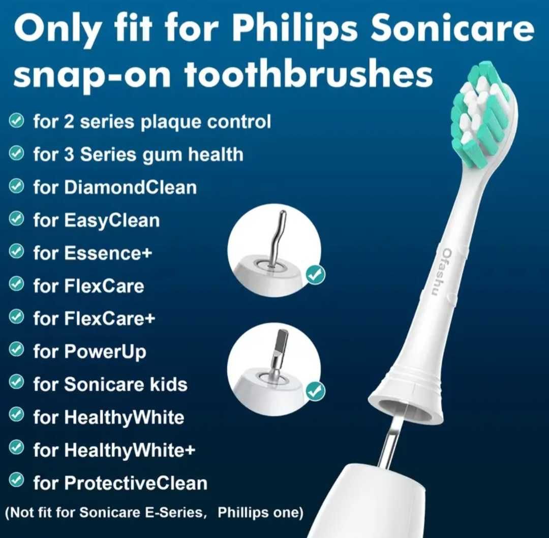 Сменяеми глави за четка за зъби, подходящи за Philips Spnicare