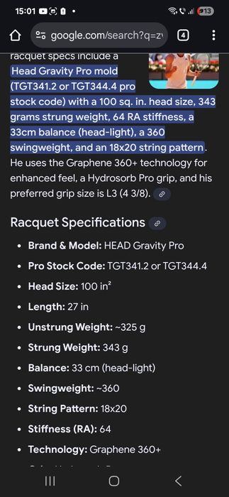 Prostock Head Gravity Pro XL Alexander Zverev Mold