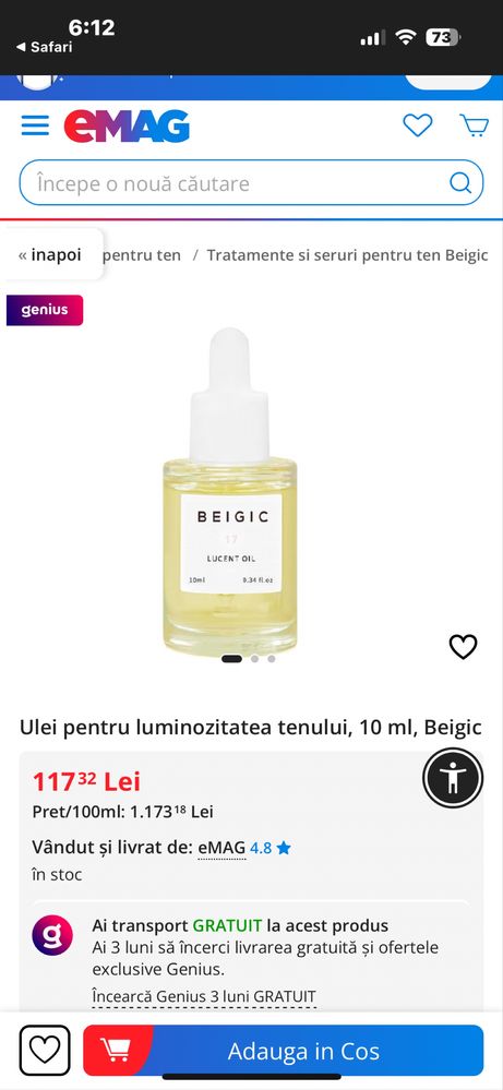 Ulei pentru luminozitatea tenului