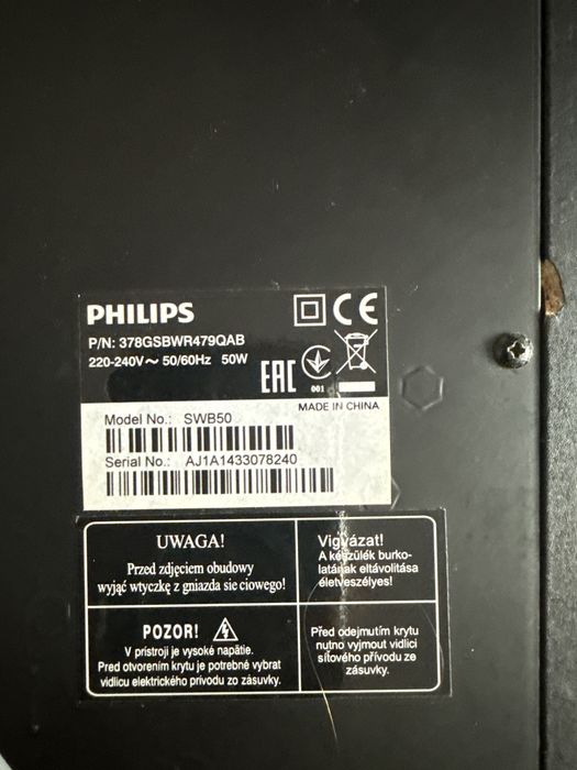 Sistem Philips audio home cinema sau soundbar + subwoofer,