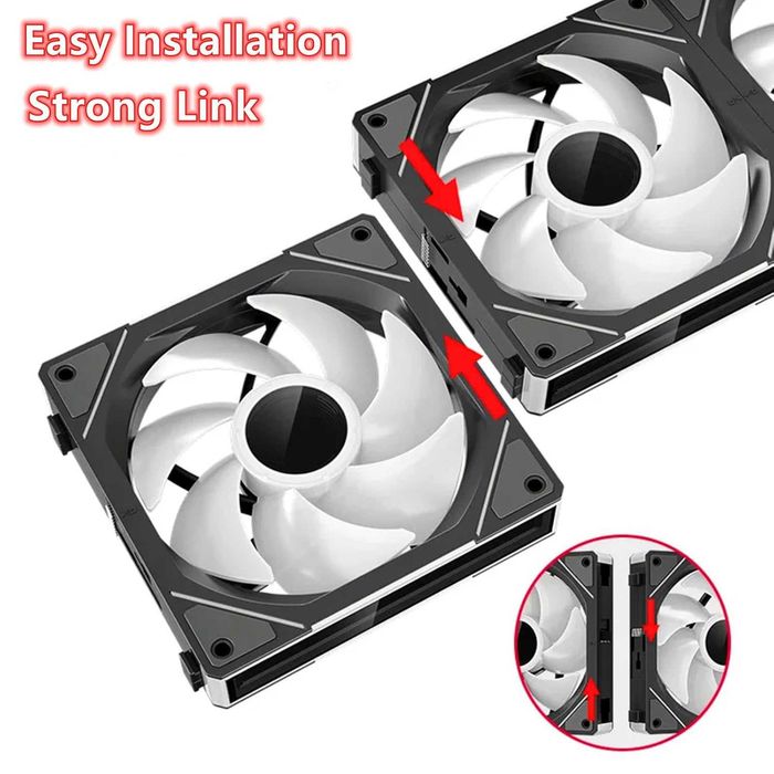 Set 3 ventilatoare TZMRIT Interstellar V1 120mm RGB ARGB PC Fan