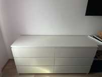 Mobila Comodă IKEA MALM albă cu 6 sertare – stare foarte bună