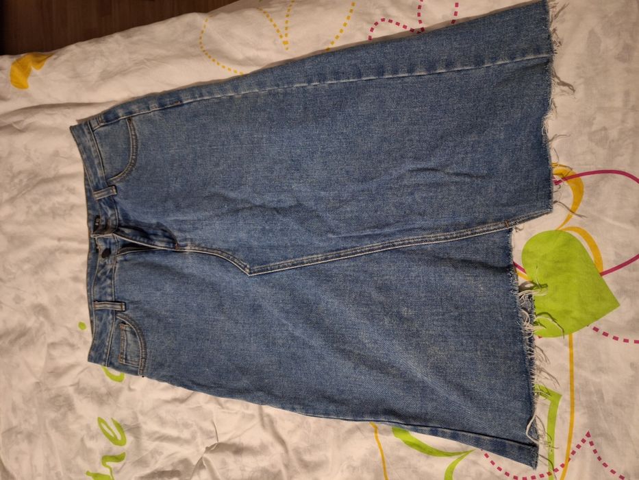 Fusta asimetrica din denim  Poema