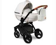 Carucior 3 in 1 Krausman Topaz Lux White - stare buna + accesorii