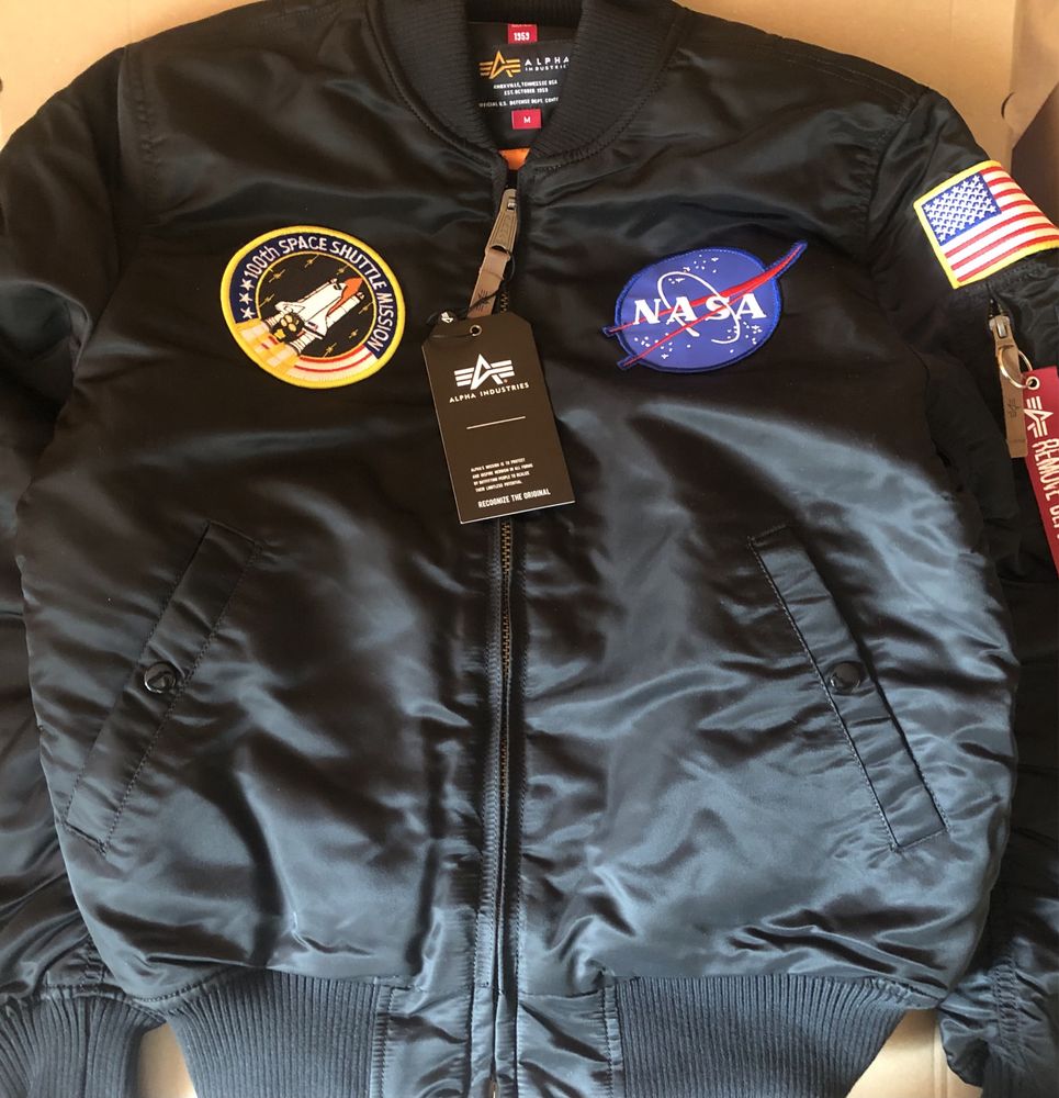 Alpha Industries MA-1 VF NASA Bomber ОРИГИНАЛНО мъжко бомър яке М и L