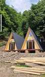 Case si Cabane A-Frame din structura de lemn de vanzare la comanda