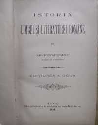 Carte veche,,Istoria Limbei si Literaturei Romane