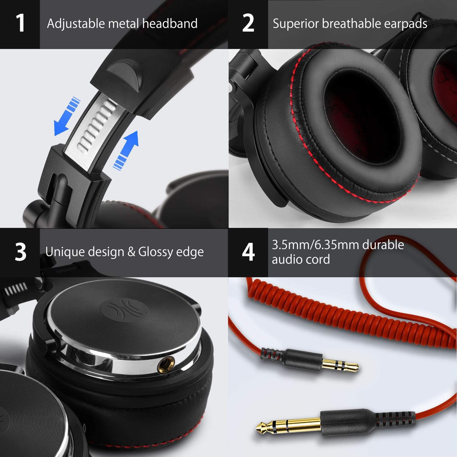 Професионални слушалки Oneodio Studio Pro 50,20Hz-40KHz, 6,35/3,5 jack