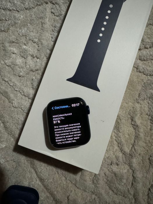 Apple Watch series 6, blue aluminium case, 40 mm, 97% ёмкость батареи