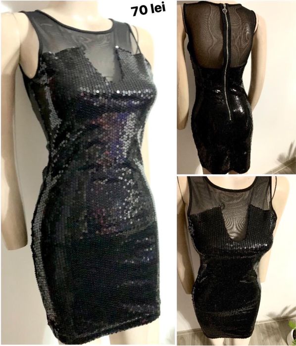 Rochie neagra cu paiete