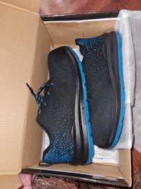 Сини работни обувки Race Low 01: бомбе и пластина
