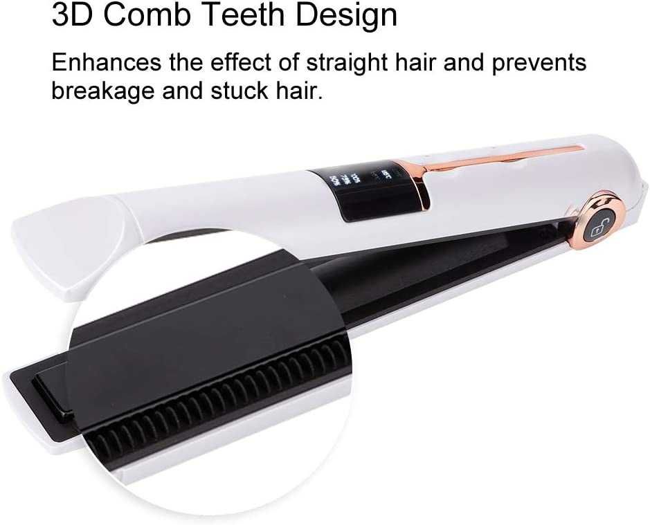 Акумулаторна 3-В-1 USB преса за коса преносима безжична маша за коса