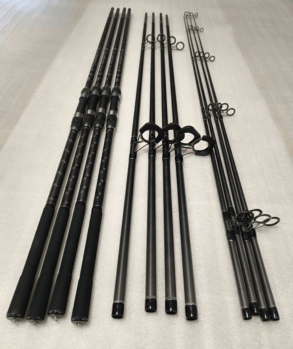 SET 4 Lansete LEGEND 3,90m/4,0lbs/3segmente + 4 Mulinete JS10000