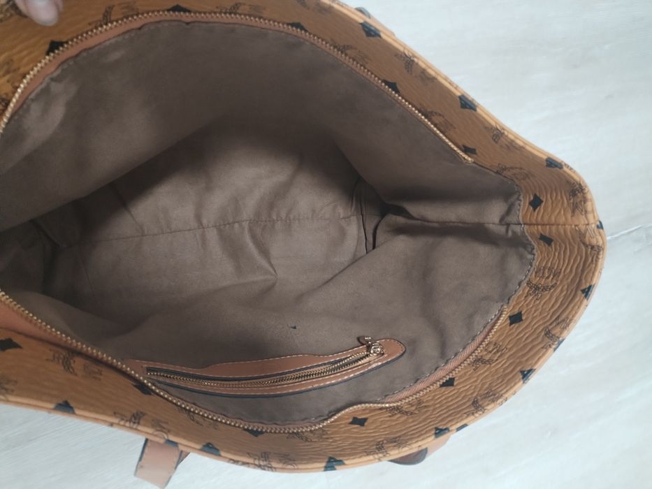 Geanta MCM maro logo