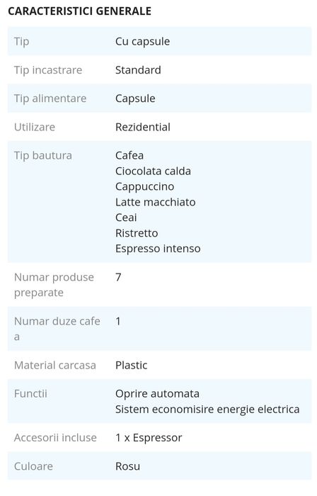 Aparat cafea cu capsule