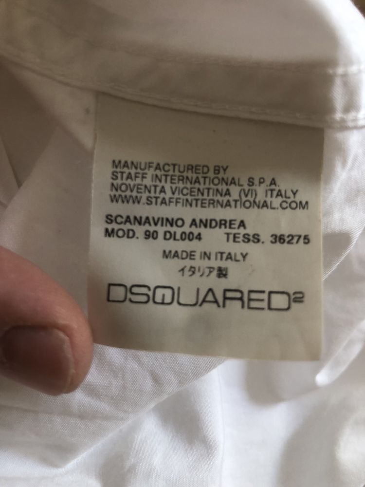 La Martina и Dsquared2 Мъжка Бяла Риза Размер M / L
