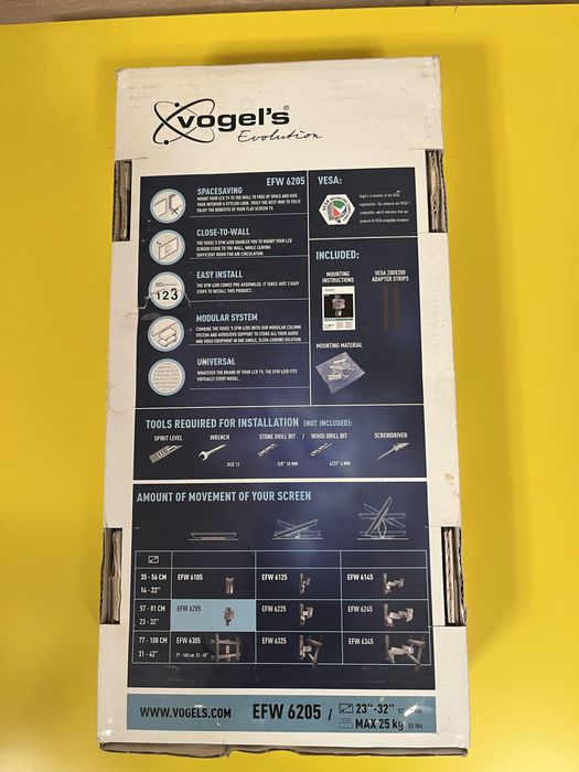 Suport de perete pentru TV-LCD, Vogel's, EFW6205, 23"-32”,Negru